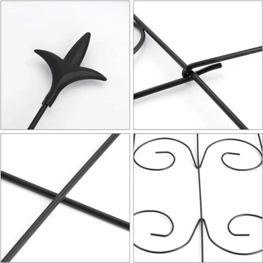 Decorative Garden Fence GFP006 32inx10ft  8 Panels Rustproof Black Iron Border
